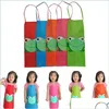 Tabliers Mignon Enfants Enfant Enfants Tablier Imperméable Dessin Animé Grenouille Imprimé Fille Garçon Belle Peinture Cuisine 5 Couleur Disponible Drop Delive Dh5Fi