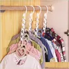 Hangers Racks Clothes 3D Space Saving Magic Clothing Closet Organizer With Hook White Color Drop Delivery Home Garden Housekee Org Dhdm5