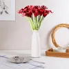 Fleurs décoratives 20 pcs Fleur Artificielle Bundle Simulation Home Office Table Ornement Faux Décor Floral Noir
