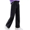 Dżinsowe spodnie Press Wzorki Listowe spodnie Dasual Style Spring Autumn Dziecięce Ubrania 6 8 10 12 14