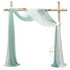 Autres fournitures de fête d'événement 10 m mariage arc rideau tissu pur mousseline de soie Tulle rideau fond fournitures de fête maison rideau décoration 230329