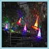 Party Hats Halloween Halloweens Decoration Props Led String Lights Glowing Witch Hat Scene Layout Supplies Magician Sorceress Chapea Dhlsf