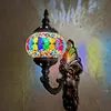 Vägglampa est medelhavsstil ljus art deco turkisk mosaik handgjorda glas romantiska trappor