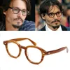 Óculos LEMTOSHs Masculino Johnny Depp Óculos Armação Lente Transparente Designer de Marca Óculos de Computador Masculino Redondo Vintage Qualidade Superior Oculos De Grau