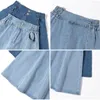 Kvinnors shorts Korea chi femino y2k shorts jeans skorts 90 -tal sommaren hög midja veckad inner kjol ljusblå shorts denim kjol svart flicka 230330