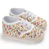 Premiers marcheurs nés petite fille toile berceau chaussures princesse imprimé fleuri doux mocassin Harajuku baskets