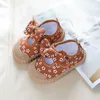 Athletic Outdoor Pretty Flowers Printed kids sneakers for girls Comfortable Baby Girl Canvas Shoes Flat Heel Kids tenis Shoes with Bowtie F02154 W0329