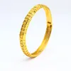 Bangle JH Fashion Gold Color Bracelet Geometric Grid Stackable Africa Bracelets Dubai Street Top Jewelry