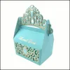 Gift Wrap Princess Crown Candy Boxes Chocolate Romantic Paper Bag Box Favor Drop Delivery Home Garden Festive Party Supplies Dhvic