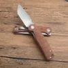 Factory Price G3501 Pocket Folding Knife D2 Satin Tanto Point Blade CNC Brown G10/Stainless Steel Sheet Handle Ball Bearing Outdoor EDC Folder Knives