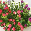 Decoratieve bloemen 30 hoofden mini roze zijden kunstmatige bloem kleine boeket flores bruid boeketten voor bruiloft huizen tuindecoratie nep