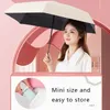 Guarda -chuvas mini dobra guarda -chuva tamanho de telefone feminino guarda -chuva masculino, guarda -chuva de sol UV de guarda