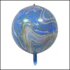 Andere Event Party Supplies 22 Zoll Marmor Achat Ballon Aluminiumfolie Regenbogen Tie Dye Babyparty Geburtstag Ostern Ballons Dhh2N