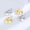 Backs Earrings Gold Color Non-Piercing Ear Clip For Women Round 2023 Ladies Fashion Jewellery