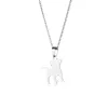 Pendant Necklaces 316L Stainless Steel 2023 Silver Color Cute Animal Dog Pendants Women Jewelry