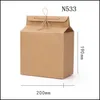 Emballage cadeau Boîte d'emballage de thé Carton Kraft Papier Plié Alimentaire Conteneur Stockage Debout Sacs d'emballage Drop Livraison Accueil Gard Dh0As