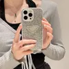 حالات الهواتف المحمولة المتألقة للحجر الراين لـ iPhone 14 13 12 11 Pro Max Usisex Designers Letters Cover iPhone Fashion Luxury Casualy Phonecase