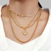 Chains Personality Trend European en American Fashion Heart Cross Pendant Necklace Accessoires Meerlagige liefde Vrouw