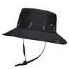 HBP Fisherman Wide W22 BRIM HATS Män och kvinnor Mesh Holes Breattable Outdoor Fishing Mountaineering Sun Hat Casual Summer New Style P230327