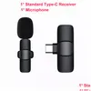 Mikrofoner trådlösa Lavalier Microphone Broadcast Lapel Set Short Video Recording Chargeable Handheld Live Streaming Drop Delivery DH4XJ