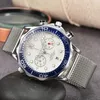 Omeg Forist Watches for Men 2023 Новые мужские часы для всех циферблат работают Quartz Watch высококачественные высококачественные бренды роскошного бренда хронограф с часами модные аксессуары сетчатой ​​сталь стальной ремень один