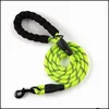 Dog Collars Leashes Nylon Reflective Outdoor Running Training Strong Traction Rope For Puppy 1.5Meters Pet Dogs Durable Leash Drop Dhks2
