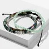 Bracelets de charme 3pcs/set bead de pedra empilhável boêmia para mulheres estiradas de pulseira multicamada Reiki Conjunto de jóias multicoloridas por atacado