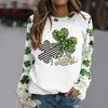 Women's Blouses Suitable Blouse For Womens St Patricks Day Print O Neck Sweatshirt Round Fit Cotton Hooded Jacket Women Hoodies