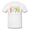 Męskie tshirty Vintage 1978 Mężczyzn T Shirt Summer Zabresowy One Overeck Bawełna Niestandardowa marka krótkiego rękawu Tees HARAJUKU Streetwear 230330