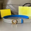 ファッションメンズベルトクラシックヴィンテージレター回転するバックルジーンズカジュアルベルト幅3.4cm高級デザイナーベルト両側可逆的な黄色の箱
