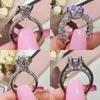 Solitaire Ring 2023 New Retro Luxury Vintage silver color designer Engagement Marriage For Women Tarnish Free Fine Jewellery R6176 Y2303