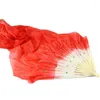 Stage Wear 1 PC Performance Property Dance Fans Färgglada hand Made Belly Dancing Silk Bamboo Long Fan slöjor 4 färger