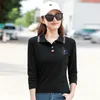 Women's Polos White Shirt Spring Autumn Long Sleeve Cotton Golf Women Casual Tops Tees Ropa De Mujer 230330