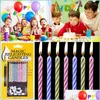 Ljus 10 st/set magi Relighting Funny Tricky Toy Födelsedag Eternal Blowing Party Joke Cake Decors Drop Delivery Home Garden Dh43h