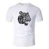 Męskie koszule Tiger Line Art O Neck bawełniana koszula Mężczyźni i kobieta unisex Summer Short Sleeve Zaprojektowany TEE M02073