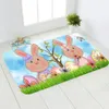 Andere evenementenfeestje Benodigdheden 2023 Coloful Groet Paasvloer Mat Cartoon Konijn Cute Bunny Eggs Happy's Day Decor for Home 40 60 cm 230330