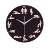 Wall Clocks Creative Simple Clock Fun Bedroom Silent Male Decorative Quartz Watch