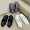 Slippers Unisex Summer Home Sandals Женщины с закрытыми пальцами, мягкие шлепанцы, дамы мужчин, пара, скользит на открытом воздухе, черные голубые 230329