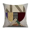 Poduszka europejska geometria geometria metalowy wzór lniany okładka domowa dekoracja sofa dekoracje łóżka dekorativeThrow PillowCover