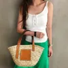 Diseñadores Bolsos de playa Bolsos de estilo clásico de paja Bolso de mano para mujer Bolsos tejidos a mano puros de gran capacidad Pajitas Compras Bolsos tejidos de verano para vacaciones