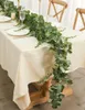 Flores decorativas Party Joy 2.7m Artificial Eucalyptus Garland Fake Greenery Vine Plants Plants para Decoração de Garden de Escritório para Casamento