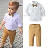 Ensembles de vêtements enfants bébé garçons printemps automne ensemble gentleman enfants garçon vêtements costume mode mariage noël pour