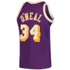 Retro 44 Jerry West Baloncesto Jersey 32 Shaquille ONeal Dennis Rodman Johnson 73 13 33 Camisetas clásicas de baloncesto para hombre cosidas 1996-97