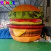 Burger dükkanı reklamı için fabrika fiyatı ile ısmarlama dev şişme hamburger şişme gıda modelleri