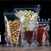 Réutilisable Stand Up Bag Transparent Plastic Zipper Pouch Hermétique Alimentaire Sacs De Stockage pour Café Thé