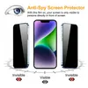 Blendfreier Sichtschutz für iPhone 15 14 Plus 13 Pro Max 12 Mini 11 XS XR Samsung S23Plus S22 S21 FE Anti-Peeping Black Temperglas