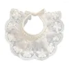 Colliers pour chiens Bavoir en dentelle pour animaux de compagnie Collier doux au toucher Écharpe de chat Serviette de salive