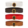 Ceintures luxe Cool ceinture élastique mode métal large bord dame taille chaîne femmes ceinture tissu ornement cuir PU