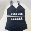 Vrouwen Gebreide Bh Slips Ondergoed Set Letter Print Womens Sexy Bikini Badpakken Sling Lngerie