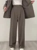 Pantaloni a due pezzi da donna Aelegantmis Primavera Autunno Set di blazer a due pezzi per donna Blazer casual Giacca Pantaloni Set Moda coreana Abbigliamento da ufficio Completo femminile 230330